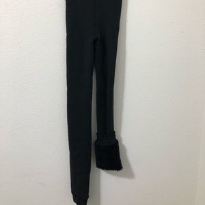 Fur lined leggings